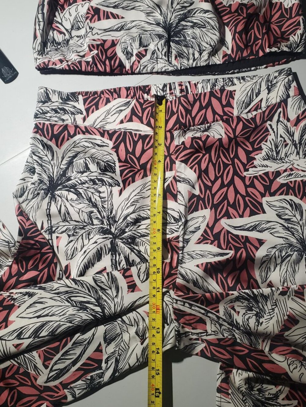 Rachel Zoe Palm Tree Print Halter Top & Pant Set Sz M - Picture 7 of 16